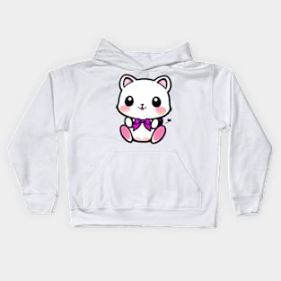 Sweet Bumblesqueak: The Adorable Baby Bear Kitty Kids Hoodie